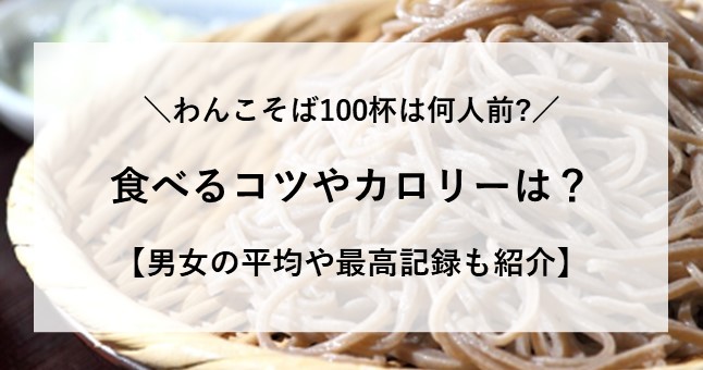 わんこそば 100杯 何人前