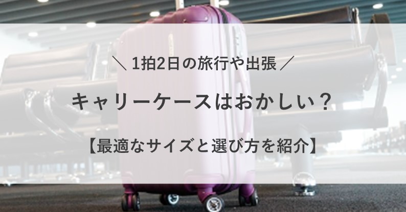 一泊二日 出張 キャリーケース おかしい