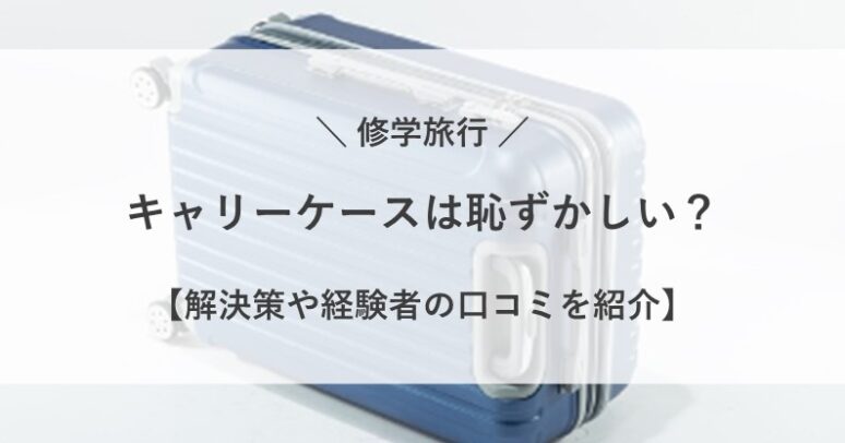 修学旅行 キャリーケース 恥ずかしい おかしい